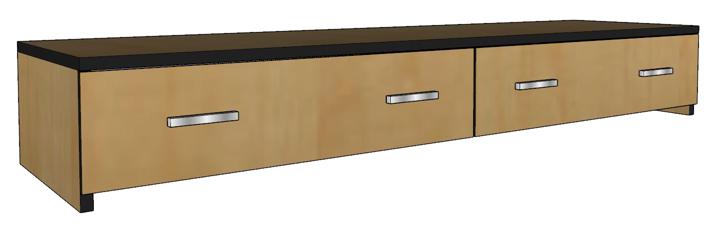 Contempo 2 Drawer Under Bed Unit - Side by Side
